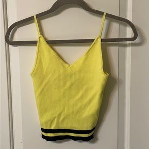 Yellow Jersey knit tank top